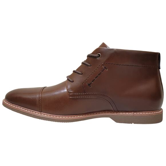 Tommy Hilfiger Men Rawstin Chukka Ankle Boots Size US 12M Brown Faux Leather - Picture 3 of 5